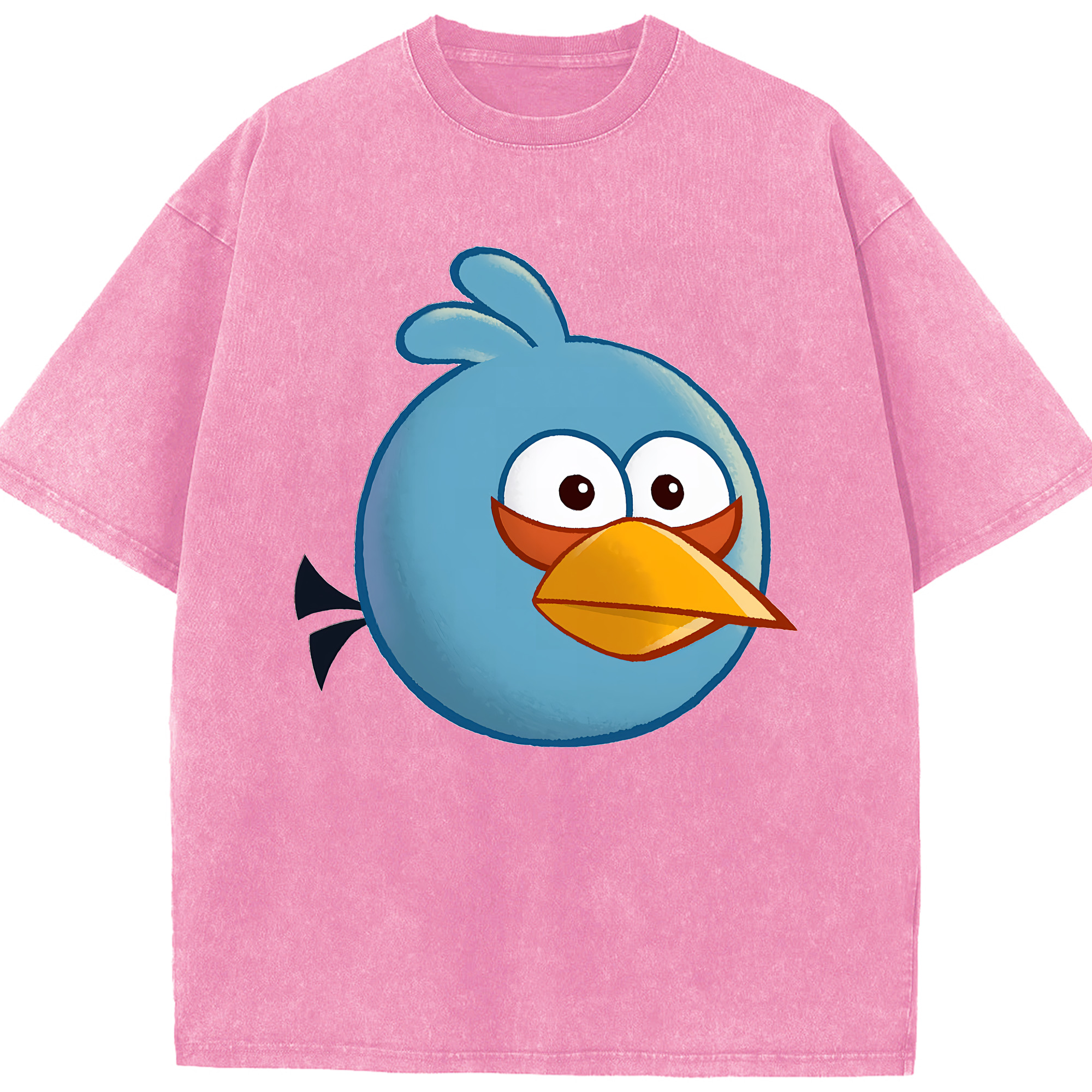 （画像用） Angry Birds アングリーバード 綿100% ヴィンテージ風 半袖Tシャツ（フロントプリント）